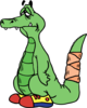 Alligator With A Broken Tail Clip Art